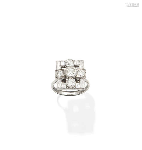 A diamond dress ring