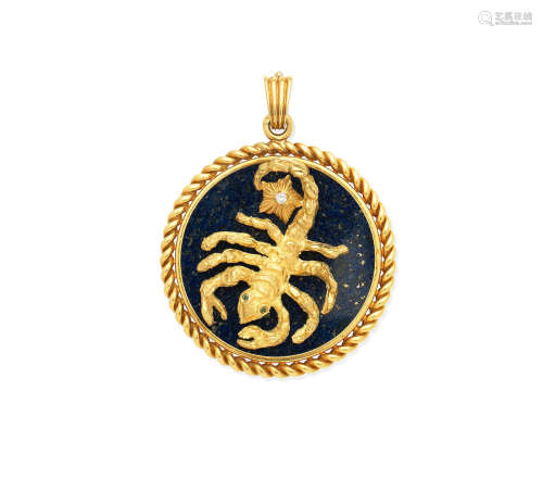 A mid-20th century 'zodiac' pendant, by Van Cleef & Arpels