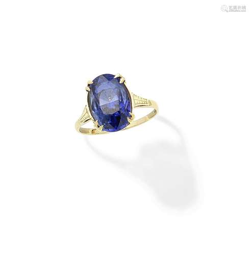 A sapphire ring