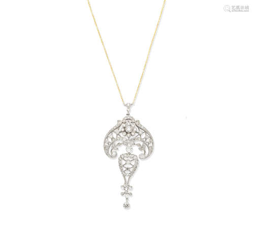 A diamond pendant necklace