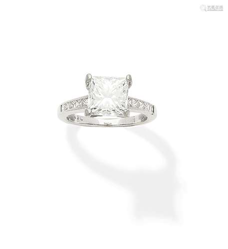 A diamond single-stone ring