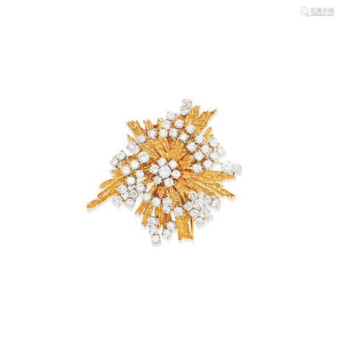 A diamond brooch, by Cartier, circa 1970