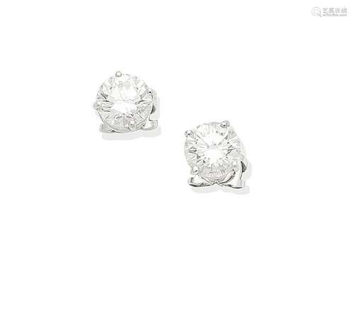 A pair of diamond earstuds, by Graff