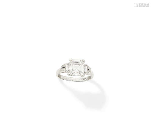 A diamond single-stone ring