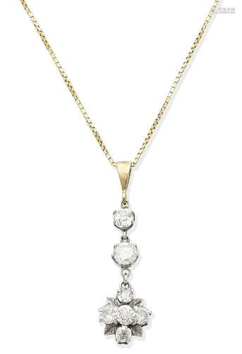 A diamond pendant necklace