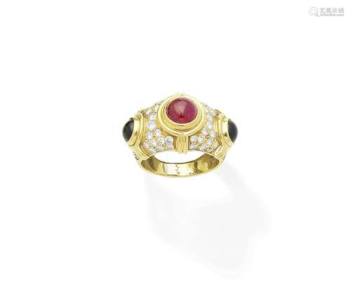 A gem-set dress ring, by Bulgari