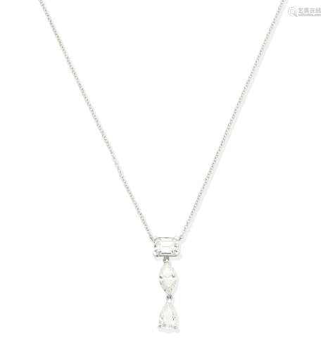 A diamond pendant necklace