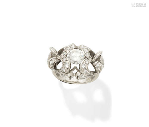 A diamond dress ring