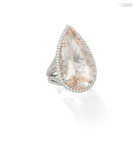 A morganite and diamond ring, by Margherita Burgener