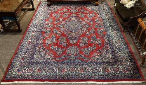 Persian floral Tabriz carpet, 9'11