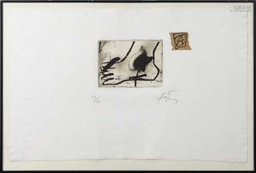 Antoni Tapies (French/Spanish, 1923-2012), Untitled, etching, pencil signed lower right, edition