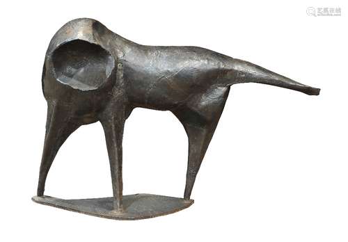 (lot of 2) David Hayes (American, 1931 - 2013), Carnivore, circa 1958, bronze sculpture, overall: