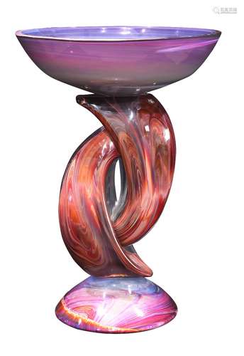 Dino Rosin (Italian, b. 1948) Murano glass 'Cappa Bolla Grande' centerpiece, executed in