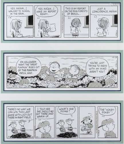 (lot of 3) Charles Schulz (American, 1922-2000), 