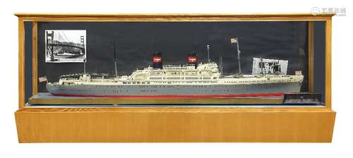 American President Lines S.S. President Cleveland ship model, originally built in 1947 at the