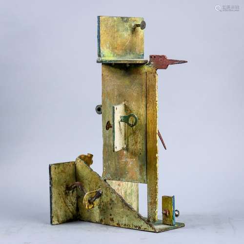 Bruce Hanson (American, Contemporary), Untitled, 1987, painted welded metal sculpture, signed and