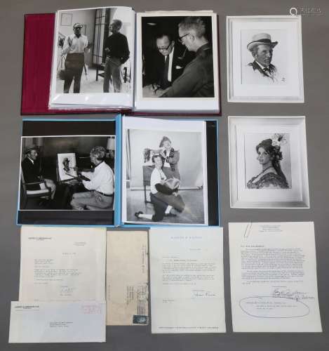 (lot of 70+) Assorted collection of vintage photographs of Norman Rockwell (American, 1894–1978)