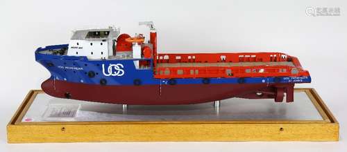 Uos GH Pathfinder St. Johns offshore tug ship architectural model, by Edoardo Miola, executed in