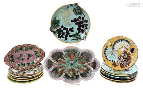 15 Majolica Plates