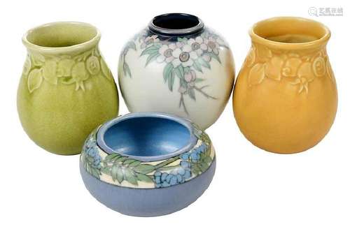 Group of Four Rookwood Pottery Vases