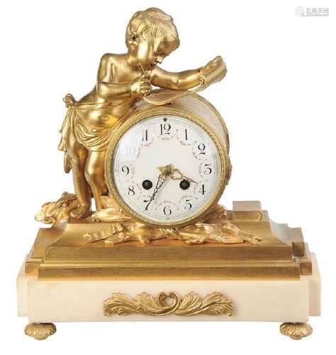 Louis XVI Style Gilt Bronze Mantel Clock