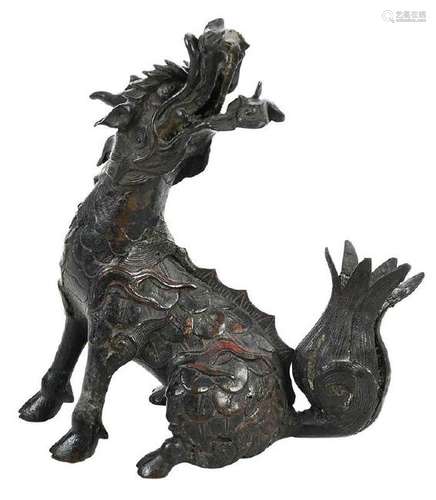 Chinese Bronze Figure Of A Longma