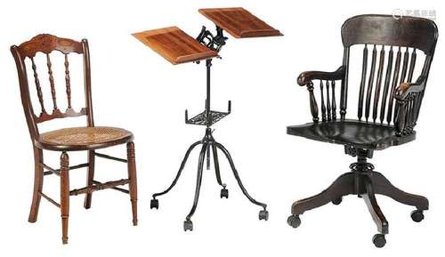 Patented Victorian Music Stand with two Chairs