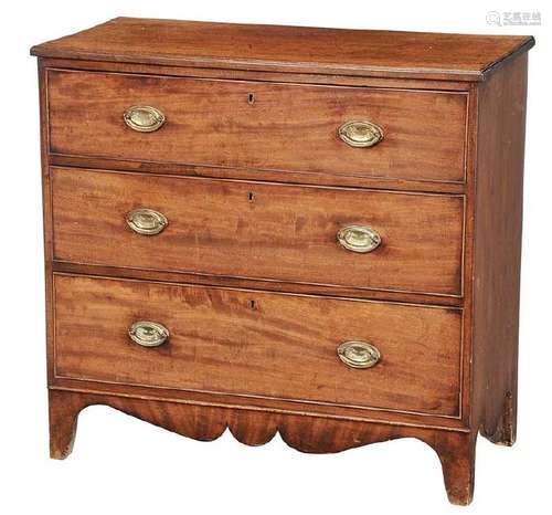 Georgian Mahogany Three Drawer Chest