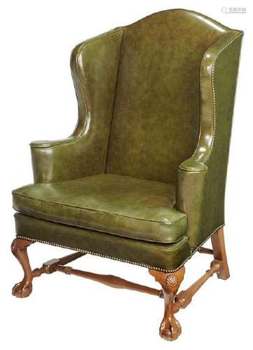 Kittenger Chippendale Style Wing Back Chair