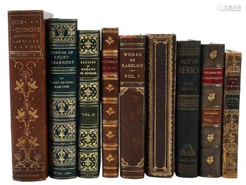 Fifteen Leatherbound Books