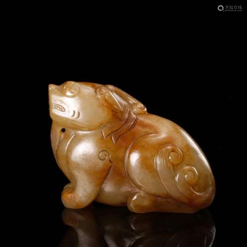 CHINESE JADE CARVED BEAST