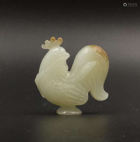 CHINESE JADE CARVED ROOSTER