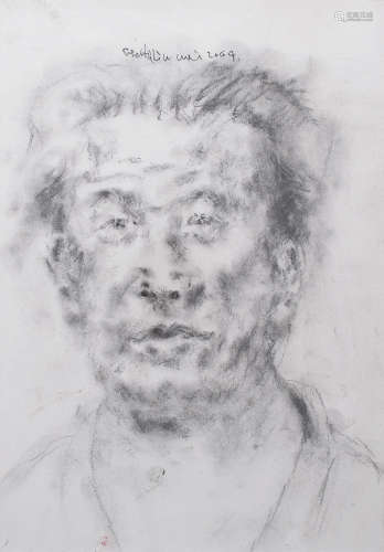 刘炜（B.1965） 2004年作 肖像 炭笔 纸本