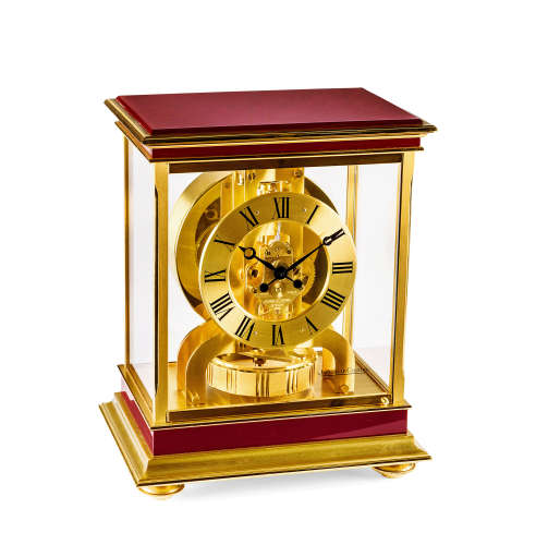 积家 罕有镀金黄铜及红漆空气钟，年份约1960