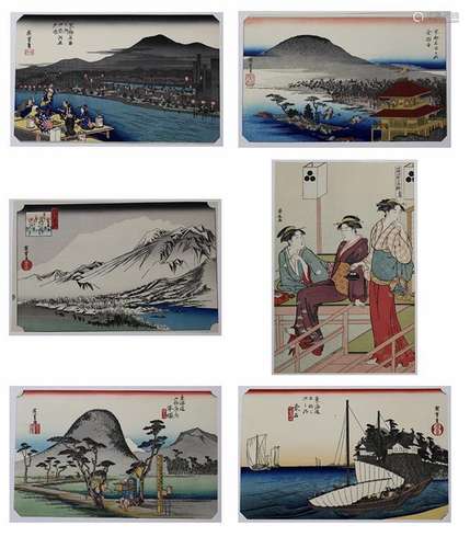 Japanese Woodblock Prints:, Hiroshige, Kiyonaga