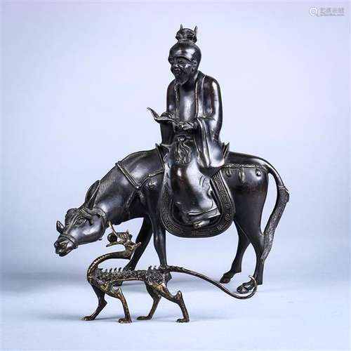 Japanese Bronze Censer, Long Tail Dragon