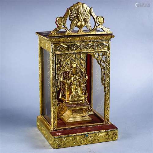 Southeast Asian Gilt Lacquered Buddhist Shrine