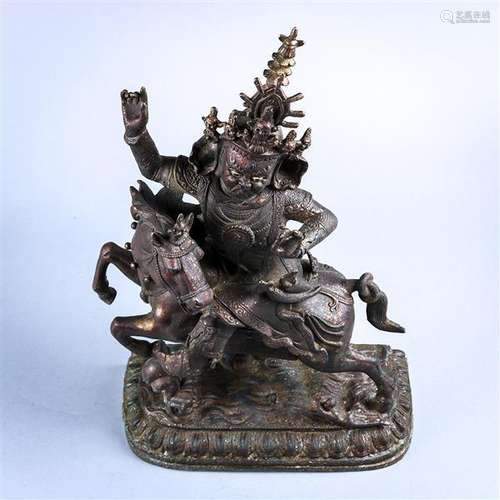 Sino-Tibetan Bronze Sculpture, Dharmapala