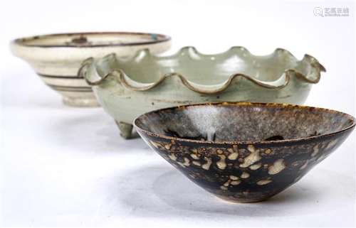 Chinese Glazed Ceramics, Bowls, Footed Dish