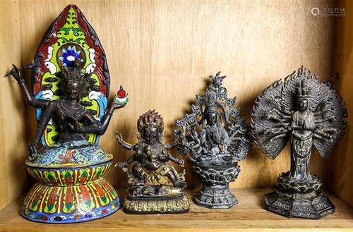 Himalayan Buddhist Sculptures, Mahakala, Avalokiteshvara