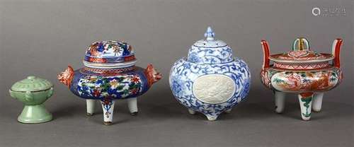 Japanese Censers, Kutani, Imari