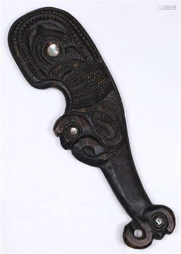 Maori carved wood decorative club