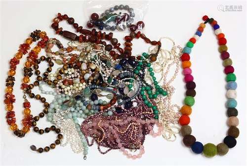 Collection of multi-stone bead jewelry