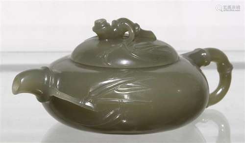 Chinese Jade Teapot, Bamboo