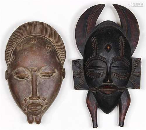 West African Cote d'Ivoire masks