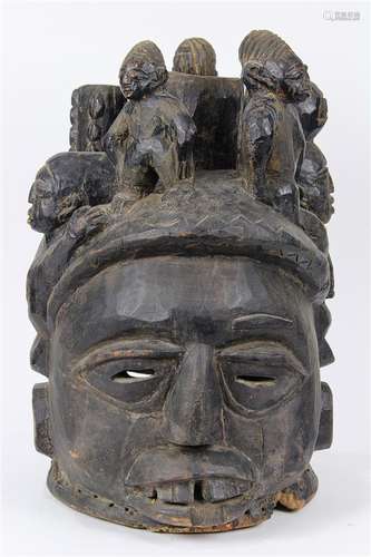 West African Epa helmet mask of the Yoruba People, Nigeria