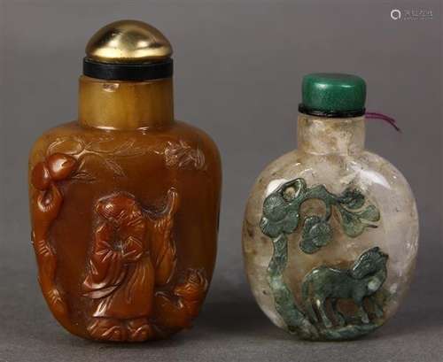 Chinese Quartz and Chalcedony Snuff Bottles