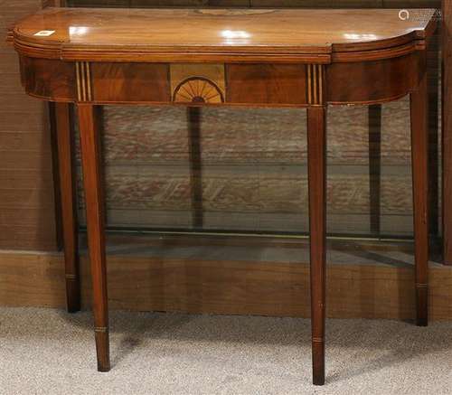 Federal mahogany games table