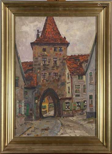 Painting, Village Archway