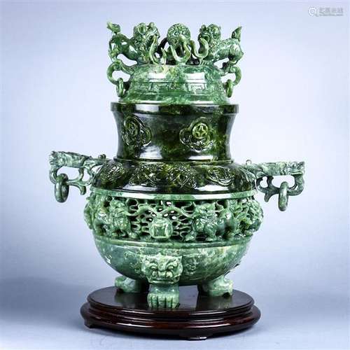 Chinese Large Jade Censer